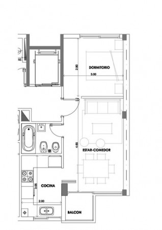 venta de departamento de dos ambientes modernos a estrenar