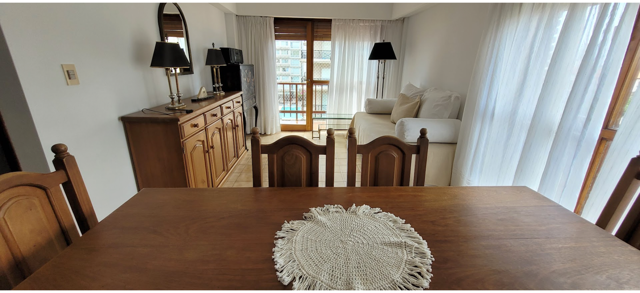 alquiler departamento de dos ambientes vista parcial al mar 